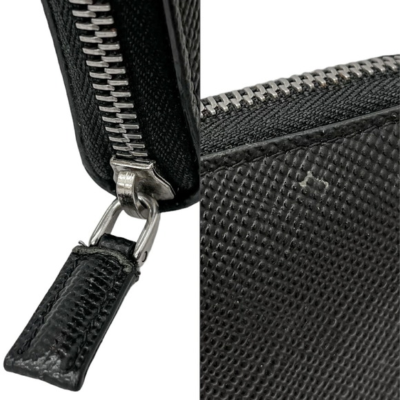 PRADA Saffiano long wallet black leather - Picture 9 of 9
